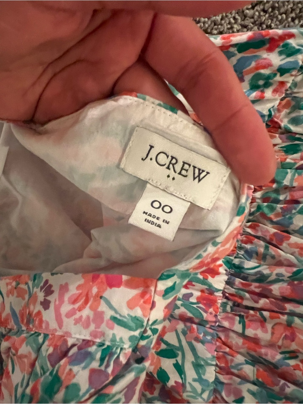 NWOT jcrew Floral Square-Neck Midi Dress in Pink & Mint - Picture 4 of 6